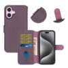 RV Magnetic Wallet Case iPhone 16 Dark Cherry