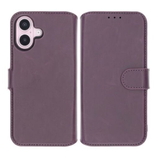 RV Magnetic Wallet Case iPhone 16 Dark Cherry