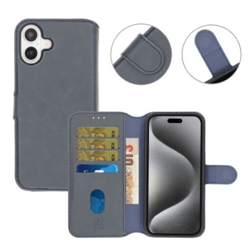 RV Magnetic Wallet Case iPhone 16 Plus Abssy Blue