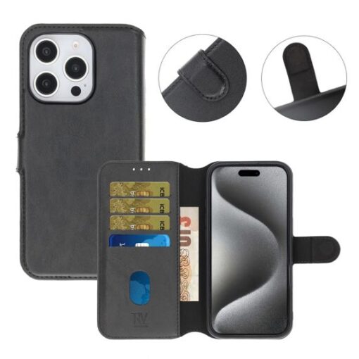 RV Magnetic Wallet Case iPhone 16 Pro Max Black