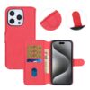 RV Magnetic Wallet Case iPhone 16 Pro Red