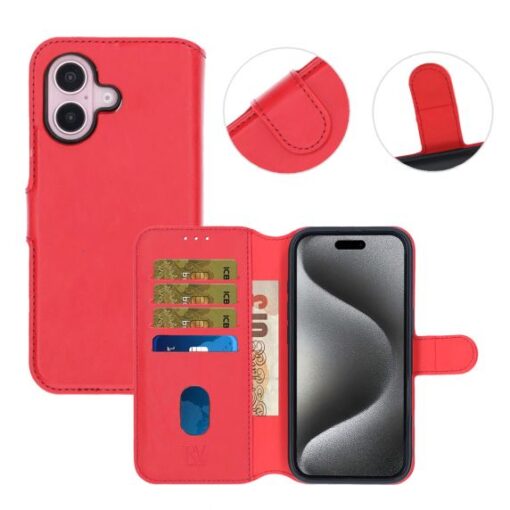 RV Magnetic Wallet Case iPhone 16 Red