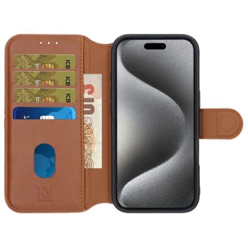 RV Wallet Case iPhone 16 Brown