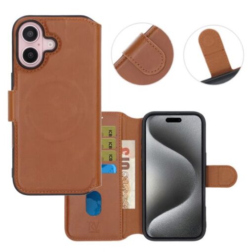 RV Wallet Case iPhone 16 Brown