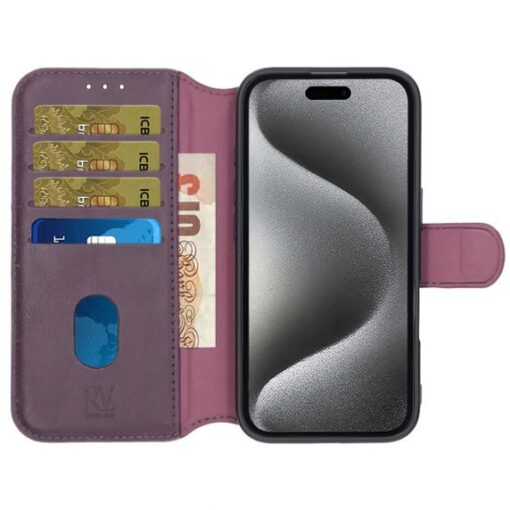 RV Wallet Case iPhone 16 Dark Cherry