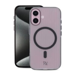 Rvelon Anti-slip corrugated magnetic protective case For iPhone 16 Black