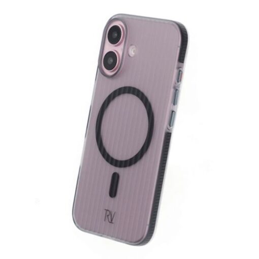 Rvelon Anti-slip corrugated magnetic protective case For iPhone 16 Black