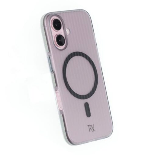 Rvelon Anti-slip corrugated magnetic protective case For iPhone 16 Gray