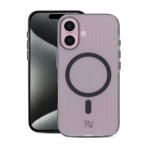 Rvelon Anti-slip corrugated magnetic protective case For iPhone 16 Gray