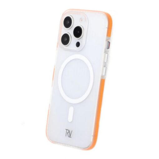 Rvelon Anti-slip corrugated magnetic protective case For iPhone 16 Pro Orange