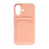 Silicone Case with Card Holder iPhone 16 - Pink