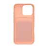 Silicone Case with Card Holder iPhone 16 Pro- Pink