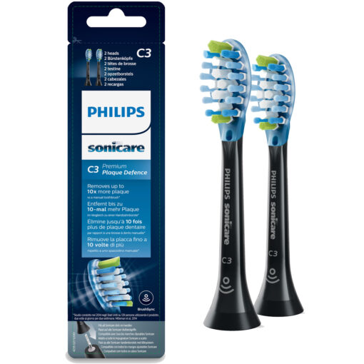 Philips Borsthuvud Sonicare C3 Premium Plaque 2st Black HX9042/33