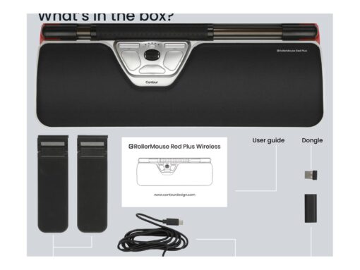 Contour RollerMouse Red Plus Sort Sølv Central pegenhed