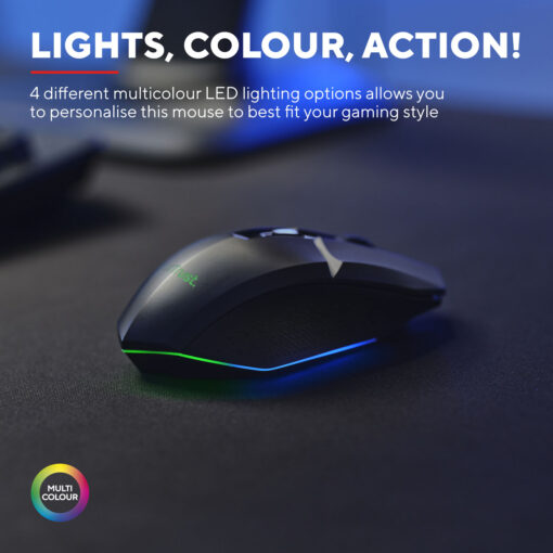 GXT 110 Felox Illuminated Wireless Gaming mouse Svart