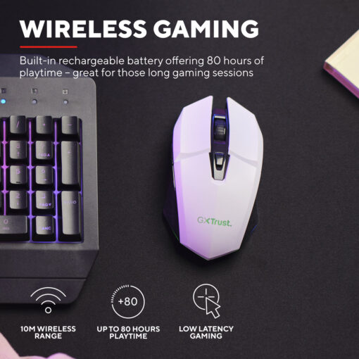 GXT 110W Felox Illuminated Wireless Gaming mouse Vit