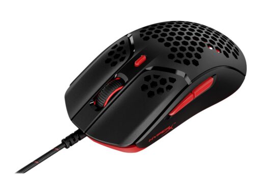 HyperX Pulsefire Haste Optisk Kabling Sort Rød