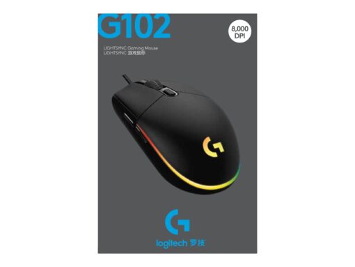 Logitech Gaming Mouse G102 LIGHTSYNC Optisk Kabling Sort