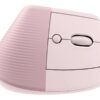 Logitech Lift Vertical Ergonomic Mouse Optisk Trådløs Pink