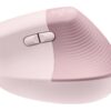 Logitech Lift Vertical Ergonomic Mouse Optisk Trådløs Pink