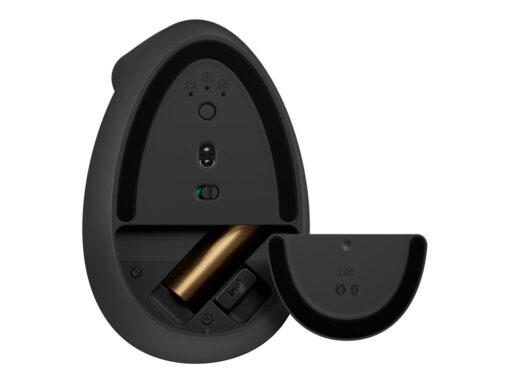 Logitech Lift Vertical Ergonomic Mouse Optisk Trådløs Sort