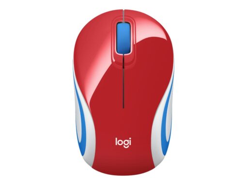 Logitech M187 Optisk Trådløs Rød Hvid