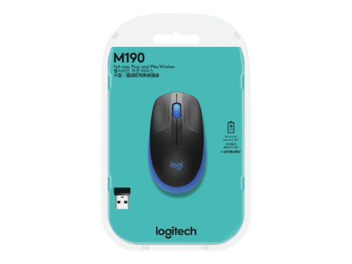 Logitech M190 Optisk Trådløs Blå