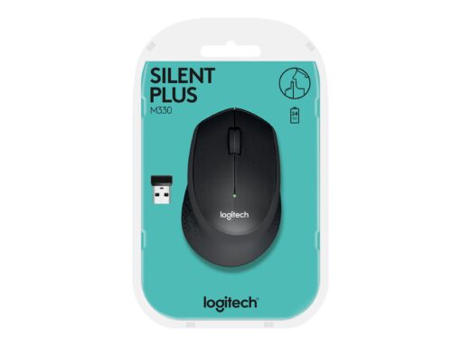 Logitech M330 SILENT PLUS Mekanisk Trådløs Sort