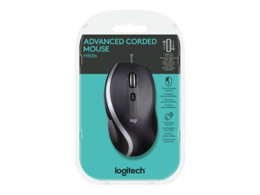 Logitech M500s Advanced Corded Mouse Optisk Kabling Sort