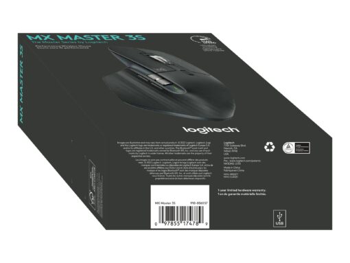 Logitech Master Series MX MASTER 3S Optisk Trådløs Sort