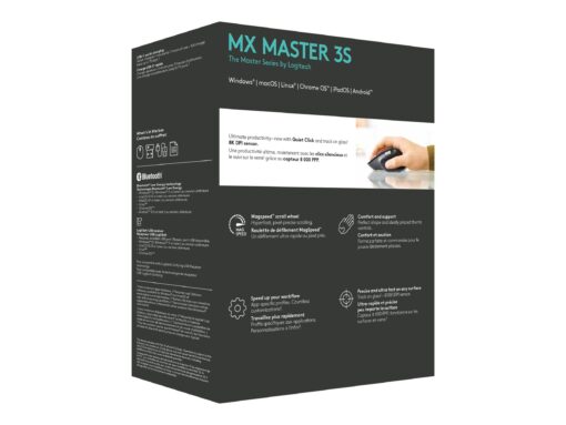 Logitech Master Series MX MASTER 3S Optisk Trådløs Sort