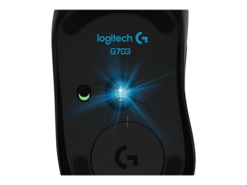 Logitech Wireless Gaming Mouse G703 LIGHTSPEED HERO 16K Sensor Optisk Trådløs Kabling Sort