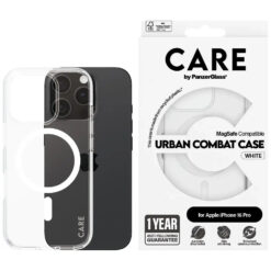 PanzerGlass CARE Urban Combat Case Magsafe Hvid til Apple iPhone 16 Pro