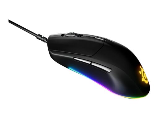 SteelSeries Rival 3 Optisk Kabling Sort