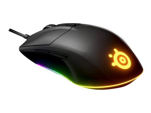 SteelSeries Rival 3 Optisk Kabling Sort