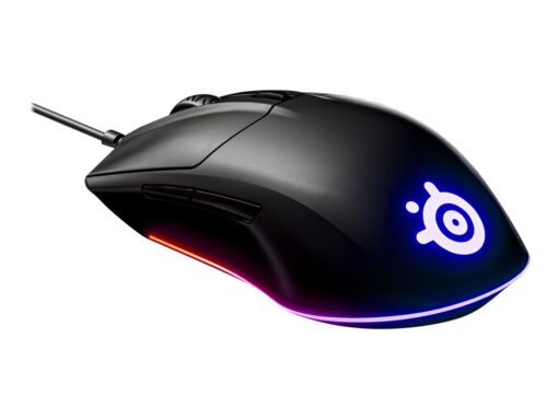 SteelSeries Rival 3 Optisk Kabling Sort