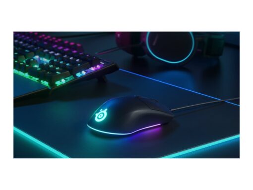 SteelSeries Rival 3 Optisk Kabling Sort