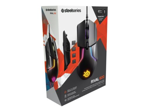 SteelSeries Rival 600 Optisk Kabling Sort