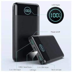 AONIMI HX100K4 Powerbank 13800mAh Sort