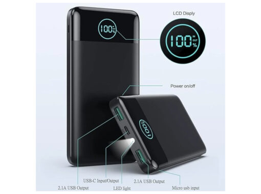 AONIMI HX100K4 Powerbank 13800mAh Sort