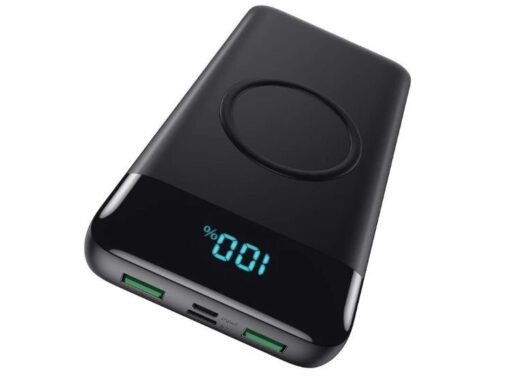 FOCHEW HX160Q2 Powerbank med trådløs opladning 26800mAh Sort