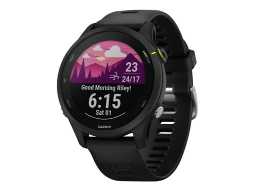 Garmin Forerunner 255 Music 46 mm Sort Sportsur