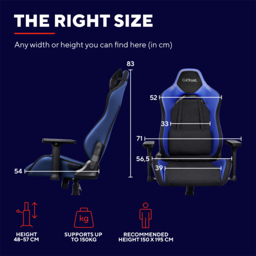 GXT 714B Ruya Gamingstol Blå