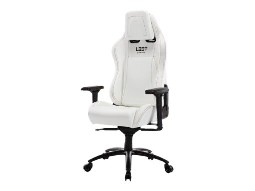 L33T E-Sport Pro Comfort Gamer Stol Sort Hvid