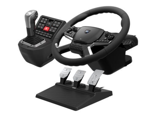 HORI Force Feedback Truck Control System Sæt med rat, pedaler og håndtag til gearskifte PC