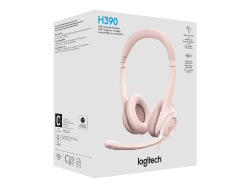 Logitech H390 Kabling Headset Pink