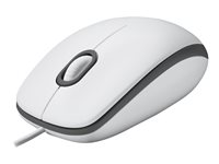 Logitech M100 Optisk Kabling Hvid