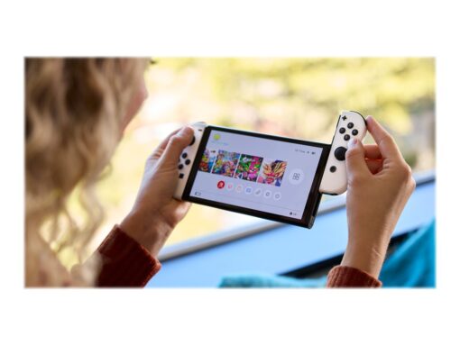 Nintendo Switch OLED - Spilkonsol - hvid - med Nintendo Switch Online 12-måneders medlemskab